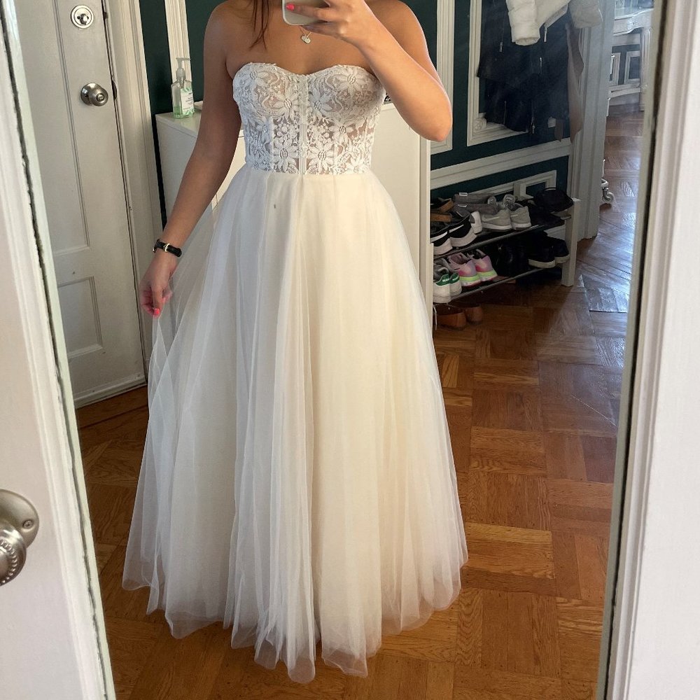 Custom made wedding gown